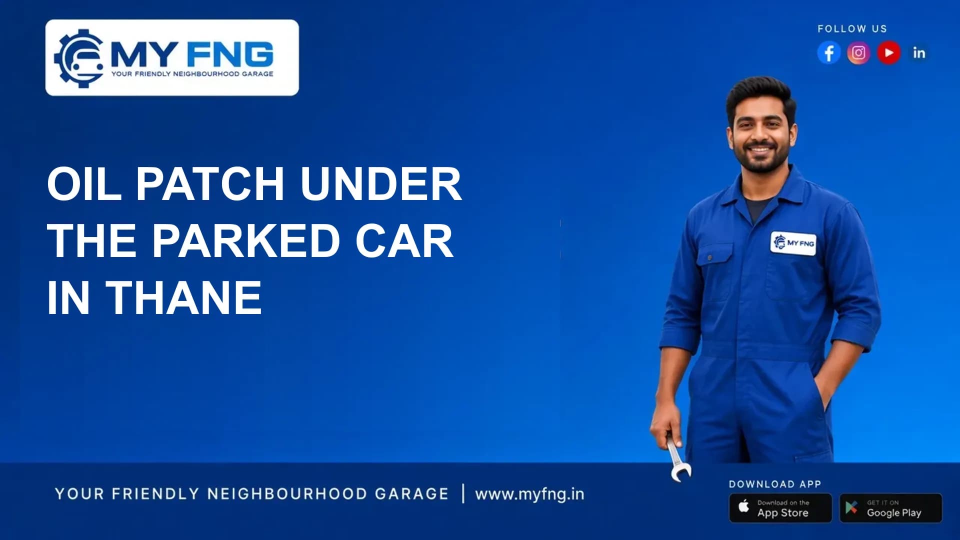 Oil Patch Under the Parked Car in Thane