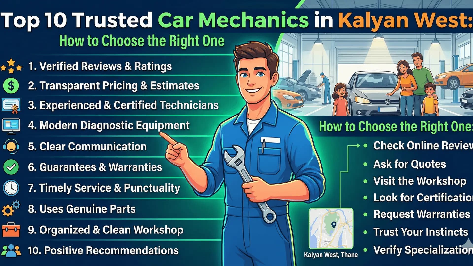 Top 10 Trusted Car Mechanics Near Me in Kalyan West: How to Choose the Right One